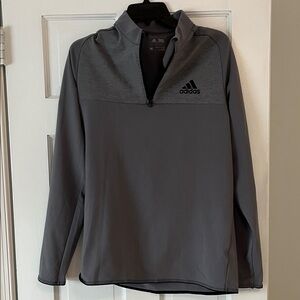 adidas Dark Gray Half-Zip Pullover - Golf with Taylormade Logo on Sleeve